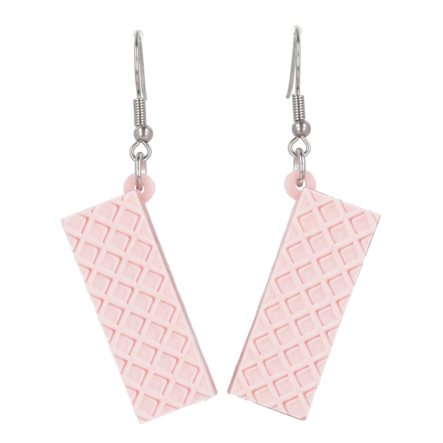 Pink Wafer Earrings