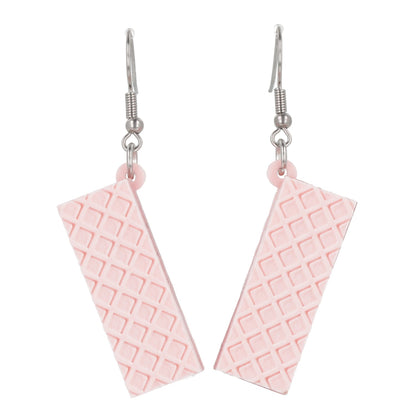 Pink Wafer Earrings