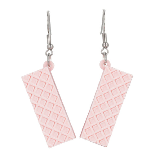 Pink Wafer Earrings