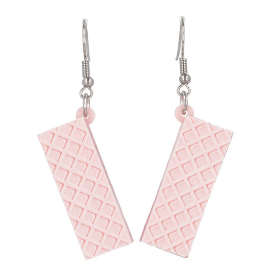 Pink Wafer Earrings