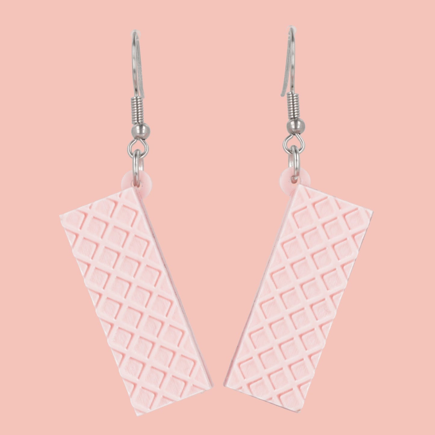 Pink Wafer Earrings