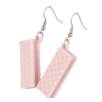 Pink Wafer Earrings