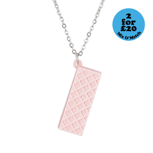 Pink Wafer Necklace