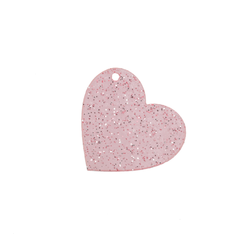 Pink Shimmer Heart Charm