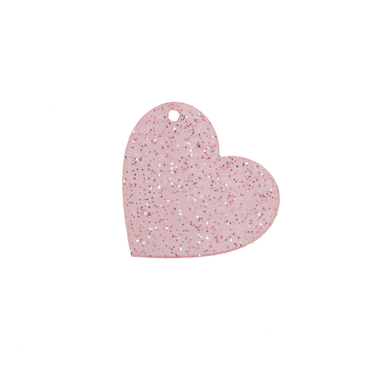 Pink Shimmer Heart Charm
