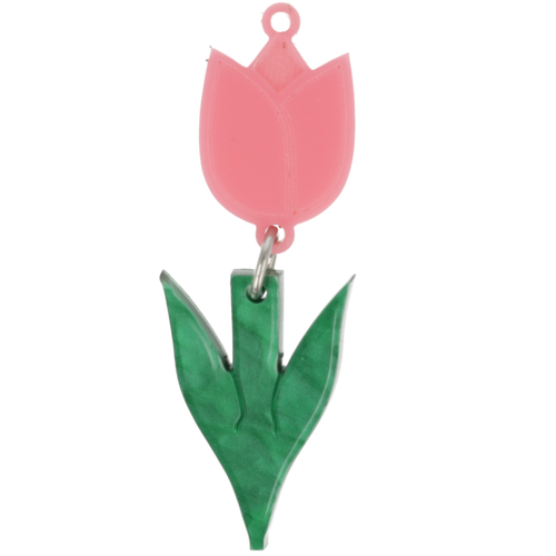 Pink Tiptoe Through the Tulips Charm