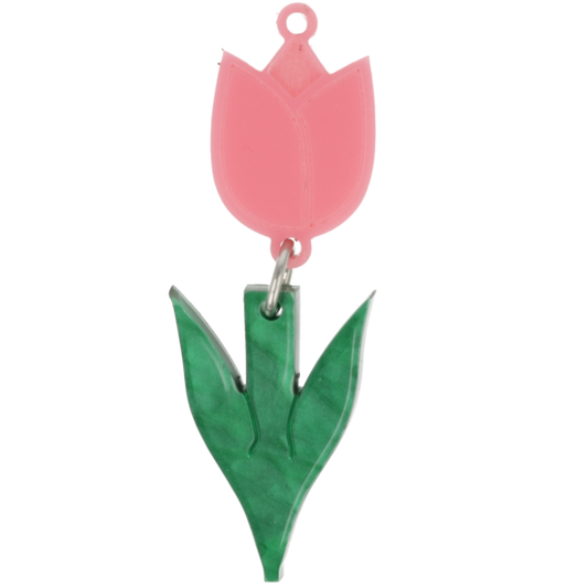 Pink Tiptoe Through the Tulips Charm