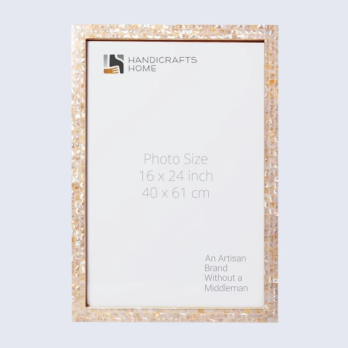 Handmade Poster Frames Mother of Pearl, White, 23 Sizes, for wall display