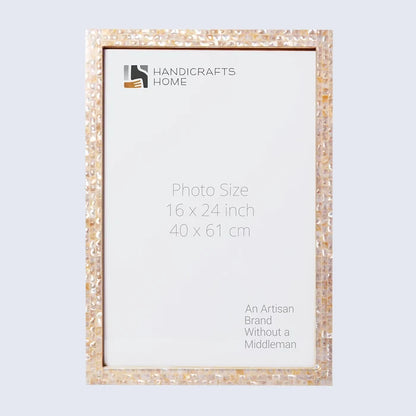 Handmade Poster Frames Mother of Pearl, White, 23 Sizes, for wall display