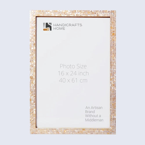 Handmade Poster Frames Mother of Pearl, White, 23 Sizes, for wall display