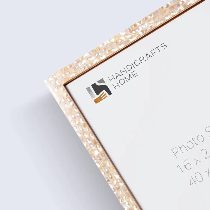 Handmade Poster Frames Mother of Pearl, White, 23 Sizes, for wall display