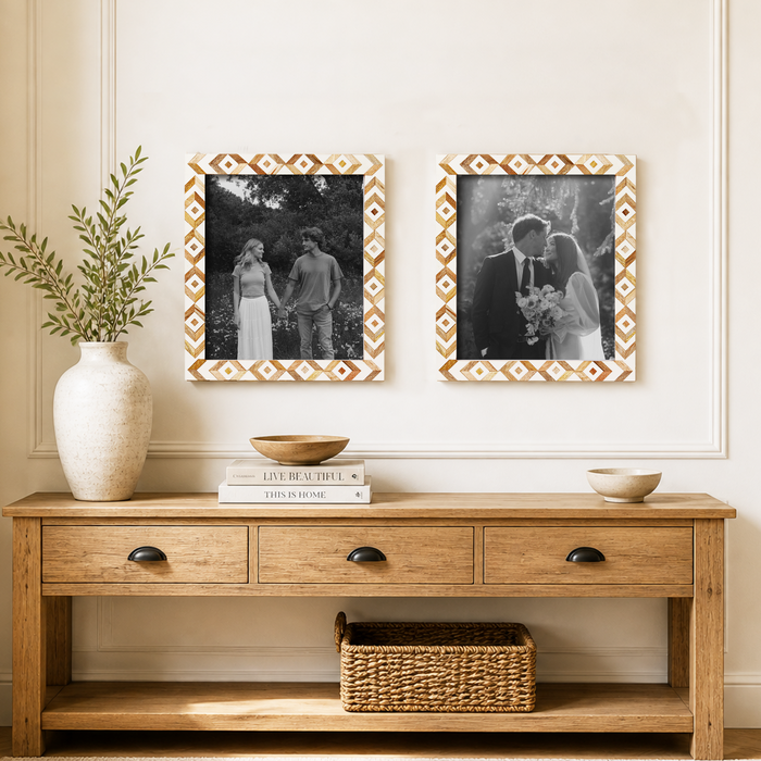Poster Frames Marquet Array Resin Inlay Collection, 2 Sizes (Pack of 2)