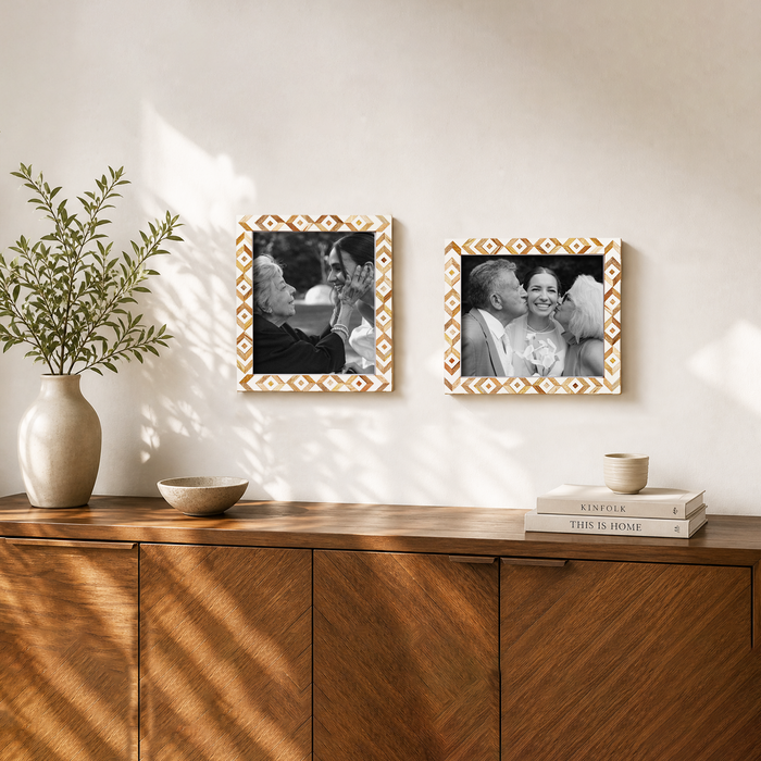 Poster Frames Marquet Array Resin Inlay Collection, 2 Sizes (Pack of 2)