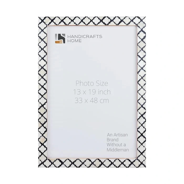 Handmade Poster Frames Moroccan Collection Bone & Resin Inlay, Black, 9 Sizes, for wall display