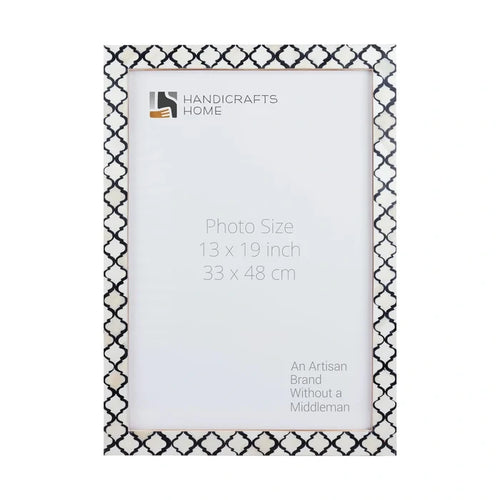 Handmade Poster Frames Moroccan Collection Bone & Resin Inlay, Black, 9 Sizes, for wall display
