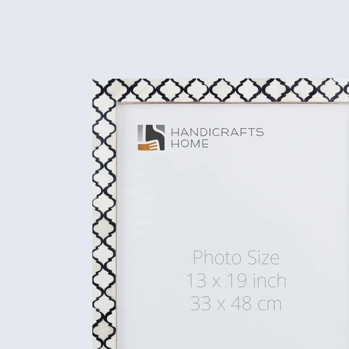 Handmade Poster Frames Moroccan Collection Bone & Resin Inlay, Black, 9 Sizes, for wall display
