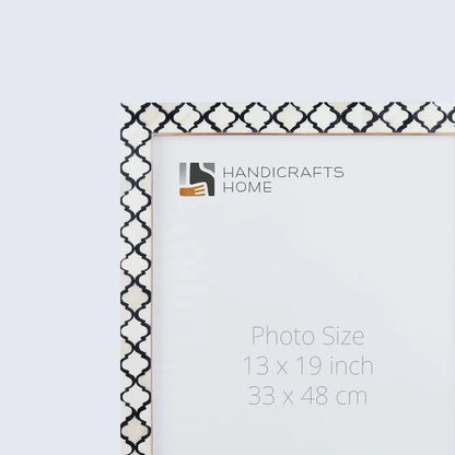 Handmade Poster Frames Moroccan Collection Bone & Resin Inlay, Black, 9 Sizes, for wall display