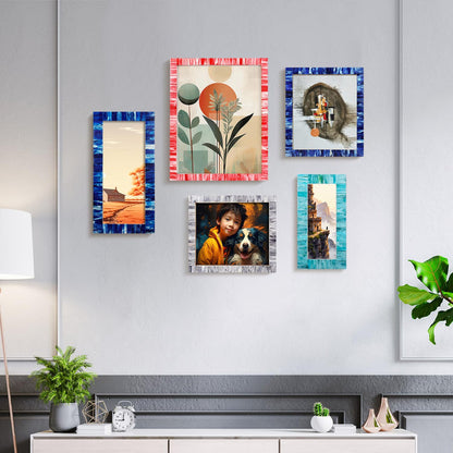 Handmade Poster Frames Moroccan Bone Resin Inlay Collection, Red , 19 Sizes, for wall display