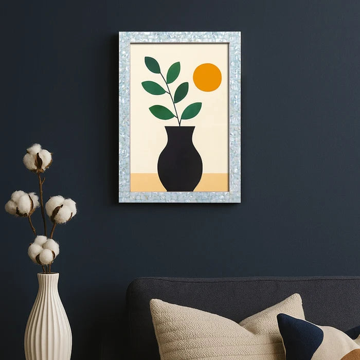 Handmade Poster Frames Mother of Pearl, Green, 20 Sizes, for wall display