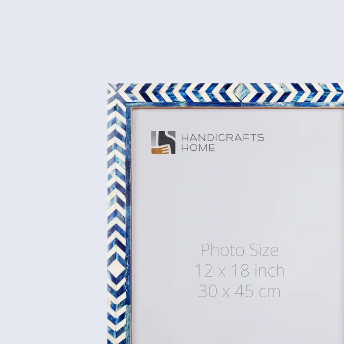 Poster Frames Taj Pattern Bone Inlay Collection, Blue, 4 Sizes