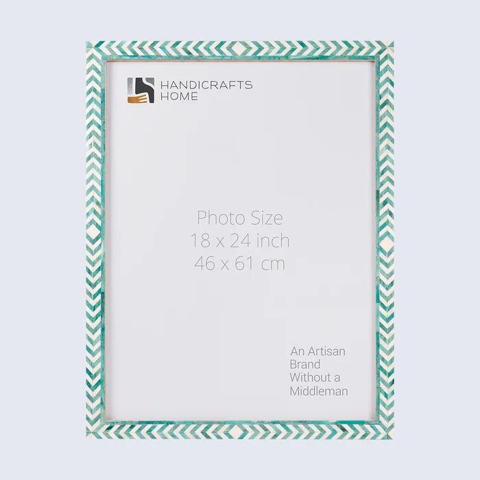 Handmade Poster Frames Taj Pattern Bone inlay Collection, Green, 21 Sizes, for wall display
