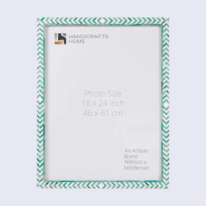 Handmade Poster Frames Taj Pattern Bone inlay Collection, Green, 21 Sizes, for wall display