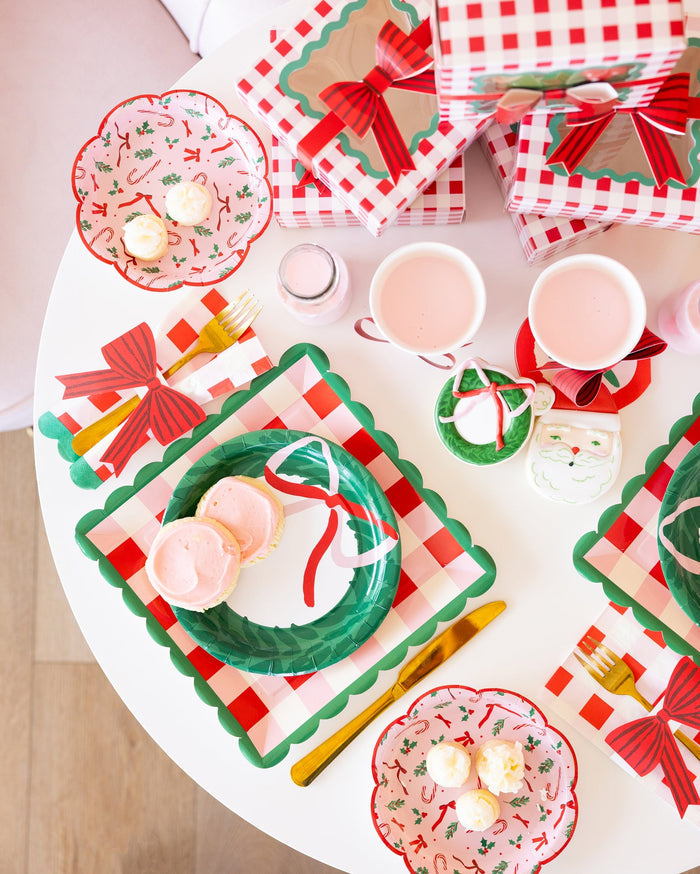 PRESALE: SUG1239 - Plaid Napkin with Bow Paper Ring