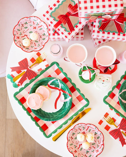 PRESALE: SUG1239 - Plaid Napkin with Bow Paper Ring