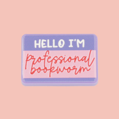 Professional Bookworm Pin