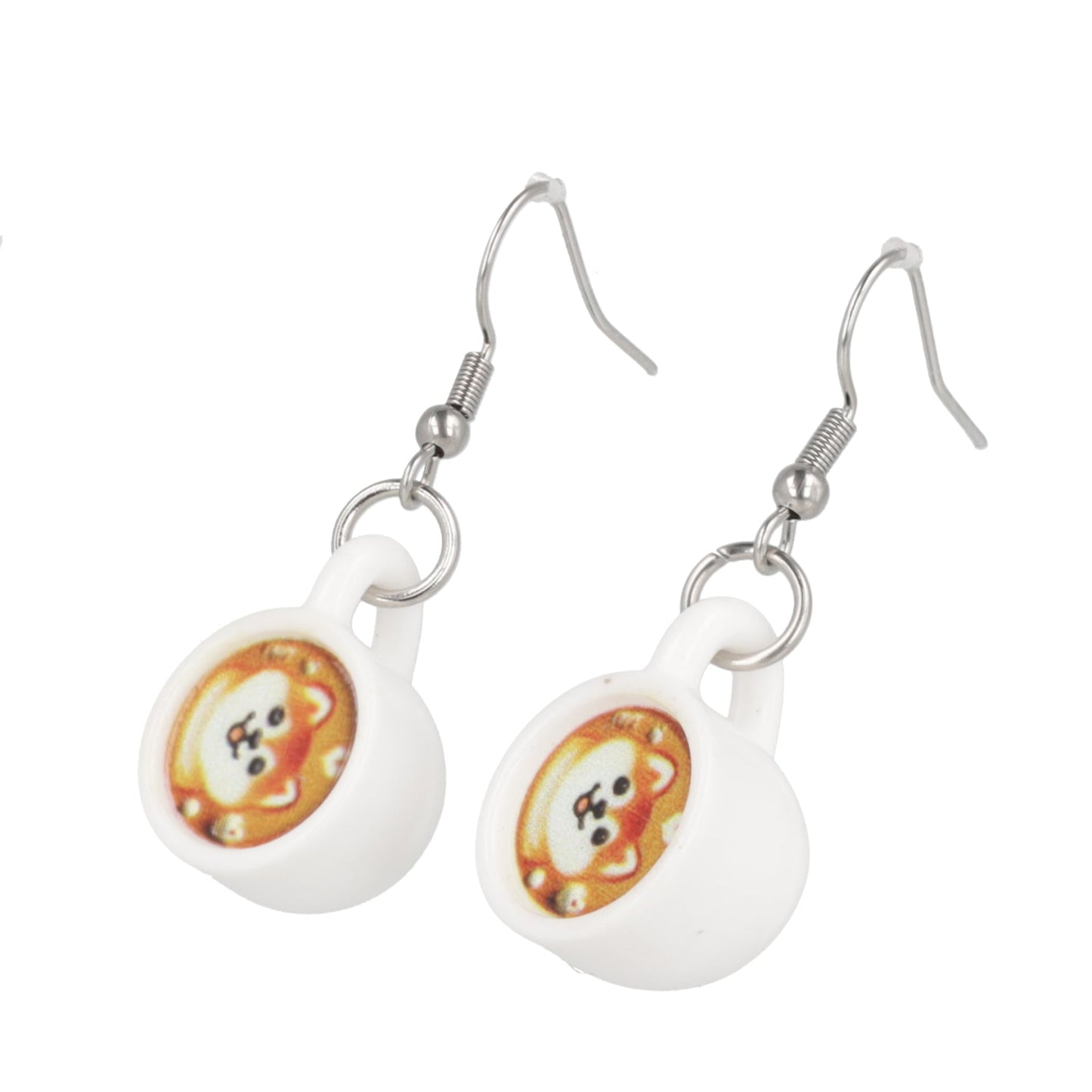 Puppuccino Earrings - Shiba Inu