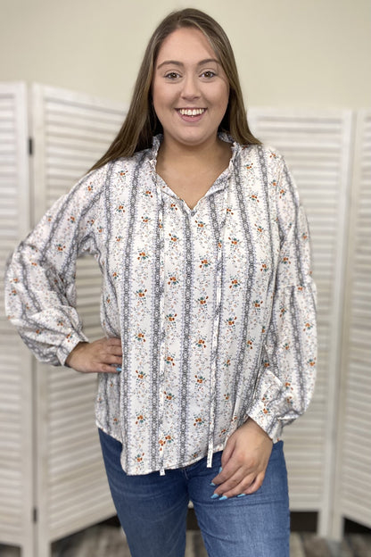 The Julia Women's Casual Long Balloon Sleeve Top
