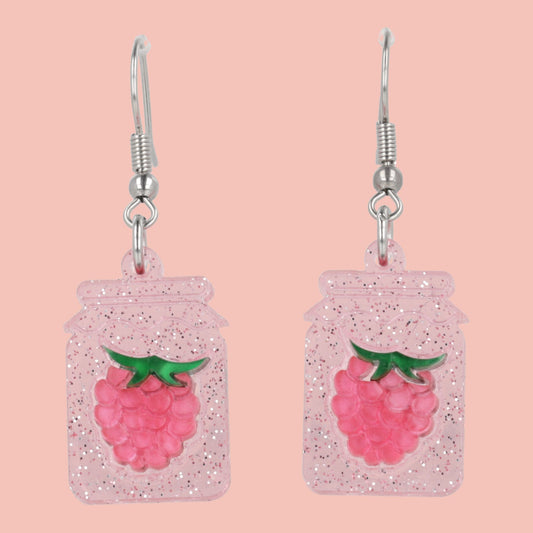 Pump Up The Jam Earrings - Raspberry