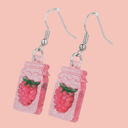 Pump Up The Jam Earrings - Raspberry