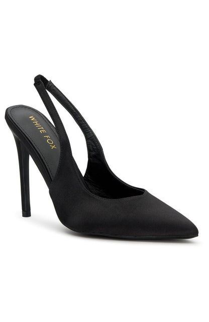 Fisher Heels Black Satin