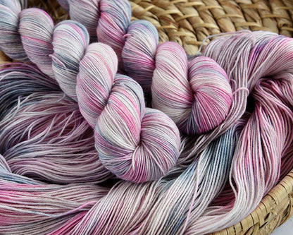Destination Yarn fingering weight yarn Sakura at Lake Kawaguchiko