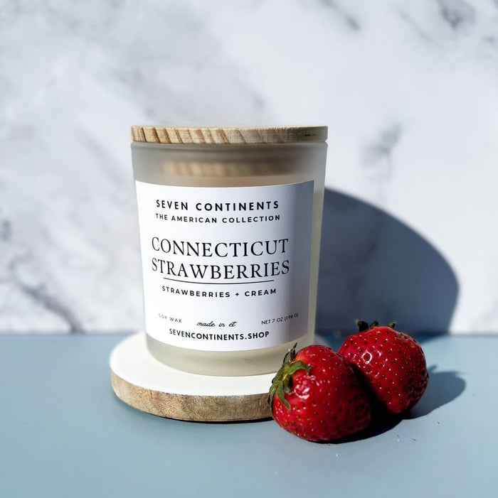 Seven Continents Connecticut Strawberries Candle Seven Continents Connecticut Strawberries Candle Candle