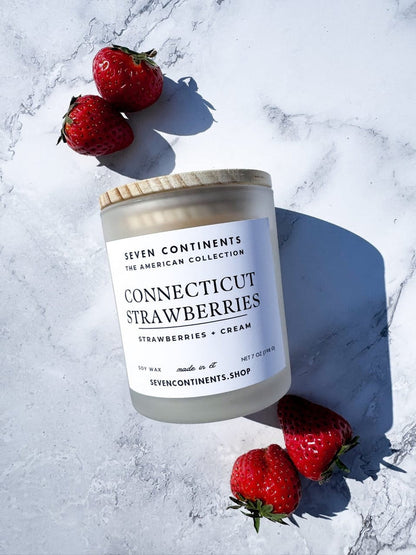 Seven Continents Connecticut Strawberries Candle Seven Continents Connecticut Strawberries Candle Candle
