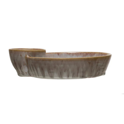 Simply Serve Chip & Dip Stoneware Server Simply Serve Chip & Dip Stoneware Server Food