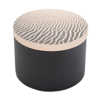Skeem Black Wood Top Candle - STACY K FLORAL