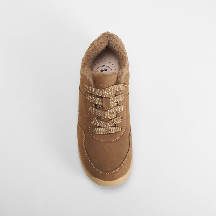 Sneaker confort con cordones marrón COMFEET