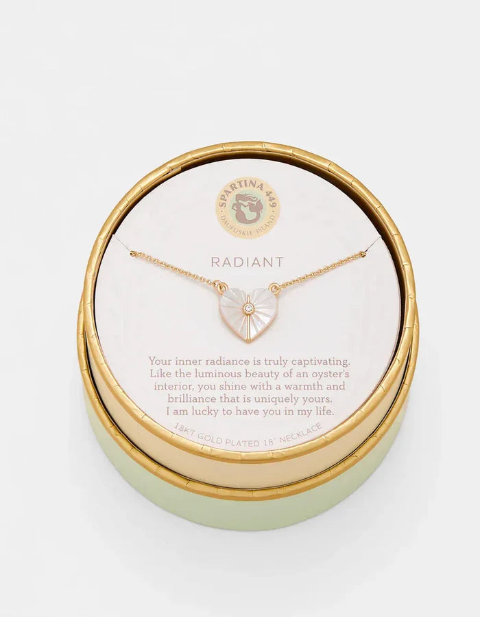 Spartina 449 Se La Vie Radiant/Mother of Pearl Heart Necklace Spartina 449 Radiant Mother of Pearl Heart Necklace | Gift Necklaces