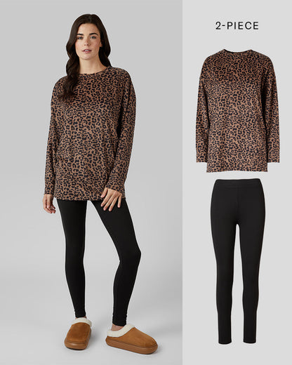 WOMEN'S 2PC FLEECE SLEEP SET