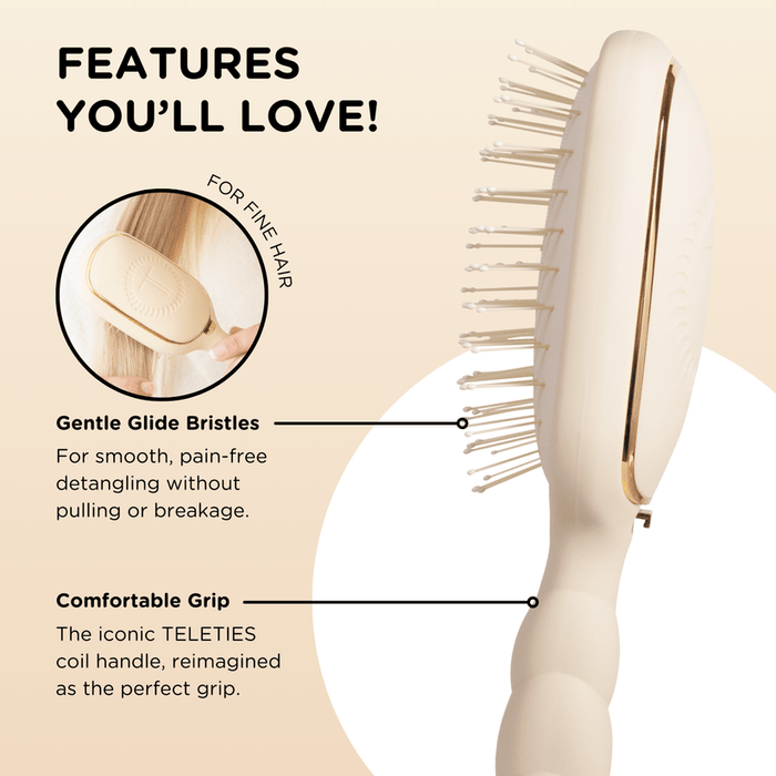 Teleties Detangler Tan Brush Teleties Detangler Tan Brush Accessories