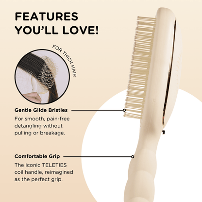 Teleties Detangler Tan Brush Teleties Detangler Tan Brush Accessories