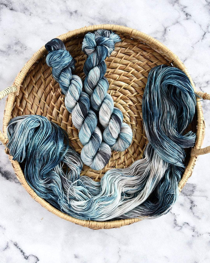 Destination Yarn fingering weight yarn The Great Wave of Kanagawa