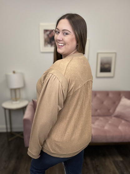 Feeling Breezy Women's Ribbed Long Sleeve Top