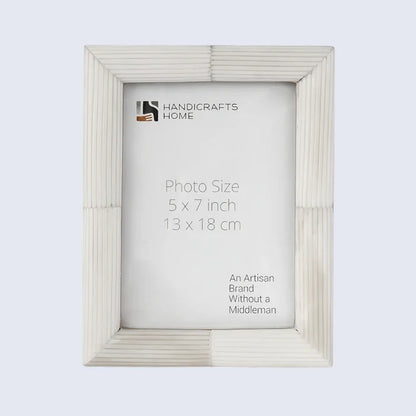 White Carved Bone Inlay Picture Frame | 4x6 5x7 8x10