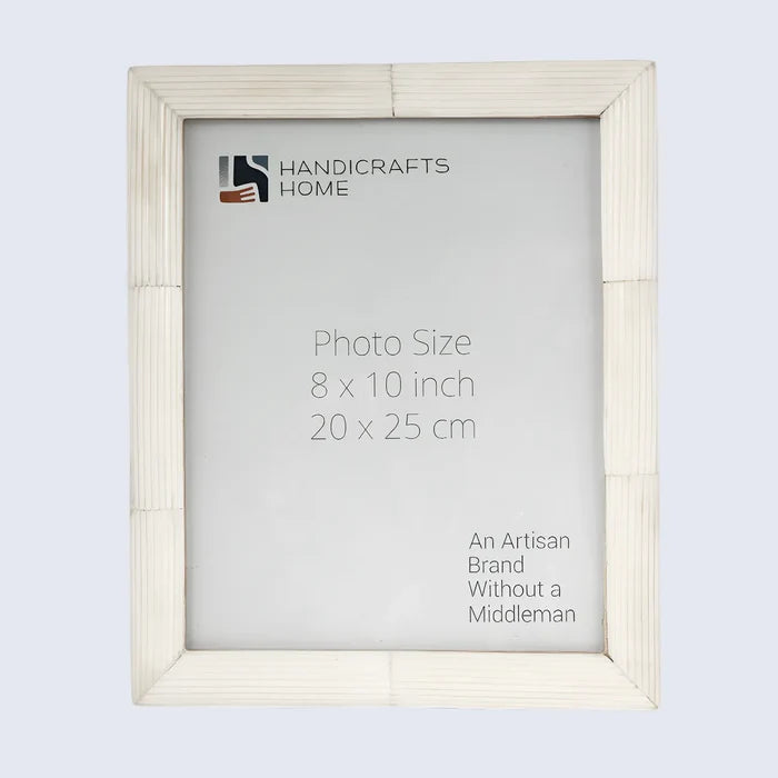 White Carved Bone Inlay Picture Frame | 4x6 5x7 8x10