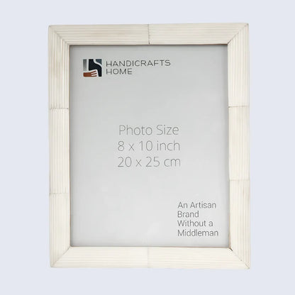 White Carved Bone Inlay Picture Frame | 4x6 5x7 8x10
