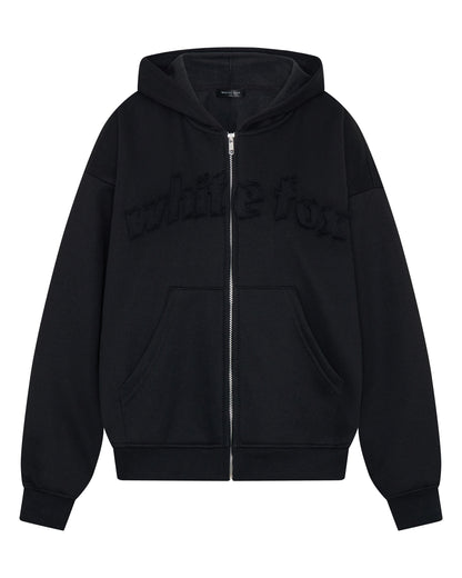 From The Archives Lexi Boxy Zip Front Hoodie Black